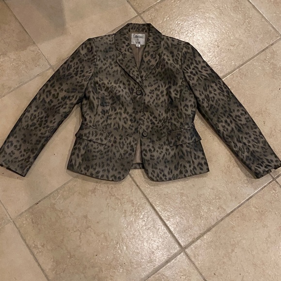 Le Suit Leopard Print Blazer - Picture 1 of 5